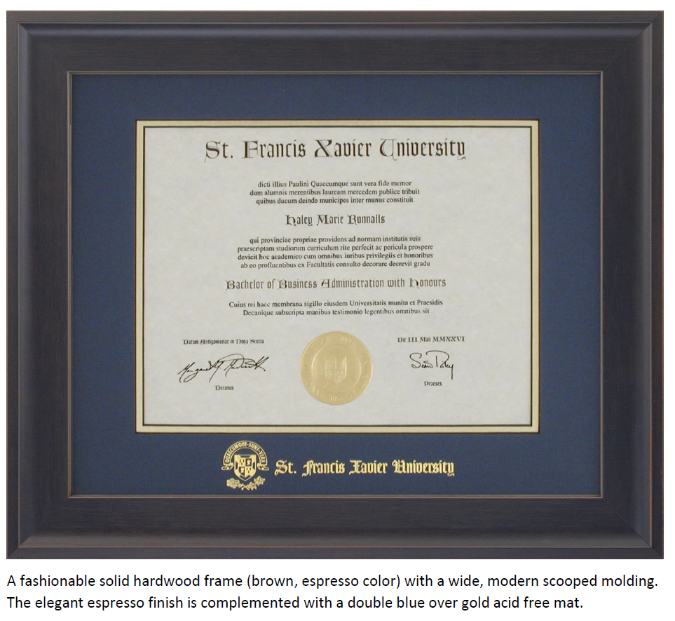 St. Francis Xavier University Alumni Degree & Picture Frames